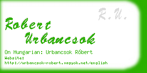 robert urbancsok business card