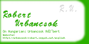 robert urbancsok business card